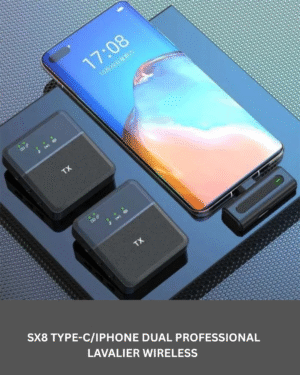SX8 Dual Type-C & iPhone Wireless Lavalier Microphone